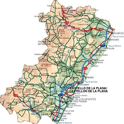 mapa provincia Castellon Mapas de España