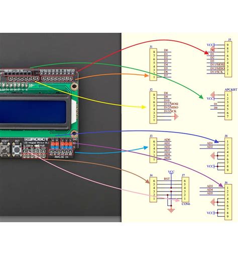 LCD Display 16x2 White On Blue DFRobot LCD KeyPad Shield