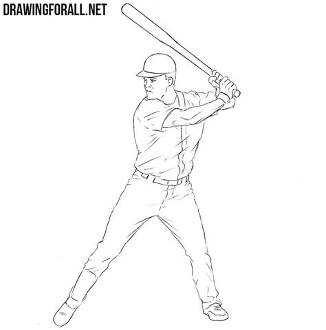 Baseball Player Drawing Easy Np