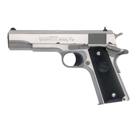 Colt Government 1911 Model 1991 Series 80 45 Acp 5 Barrel Brushed Stainless Steel Slide And