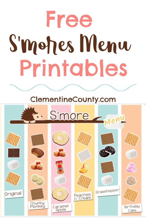 Smores Menu Template