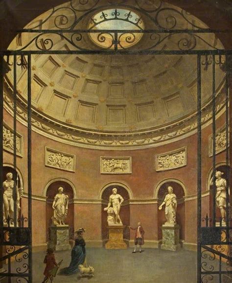 Interior Of The Pantheon At Stourhead Painting Samuel Woodforde Oil