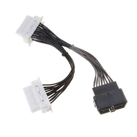 Pin Obd Obd Obdii Splitter Extension Cable One Male To Two Female