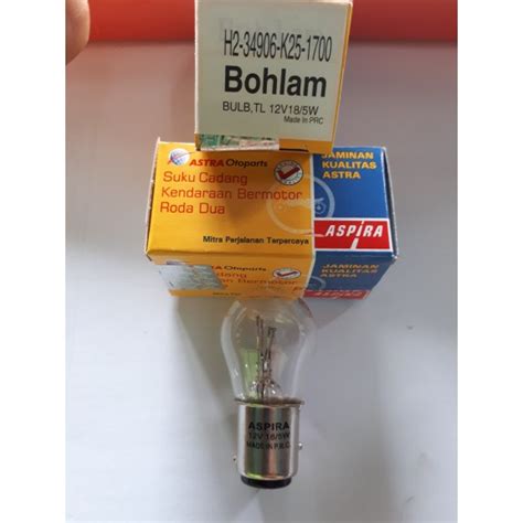 Jual Lampu Bohlam Stop Rem Belakang ASPIRA H2 34906 K25 1700 Untuk