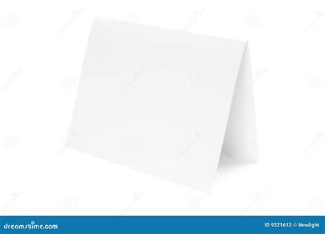 Paper Folded In Half Stock Photo Image Of Fold Standing 9321612