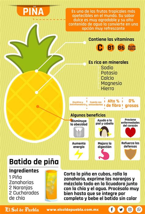 Piña Una Fruta Tropical Con Beneficios Para Tu Salud Beneficios De