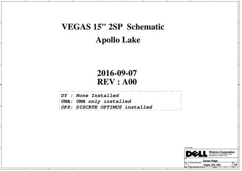 Dell Vosro Wistron Vegas Apl Dis Schematic For In