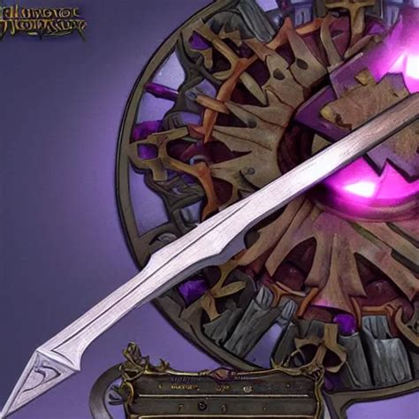 Magic Halberd With Arcane Clockwork Inside The Shaft Stable