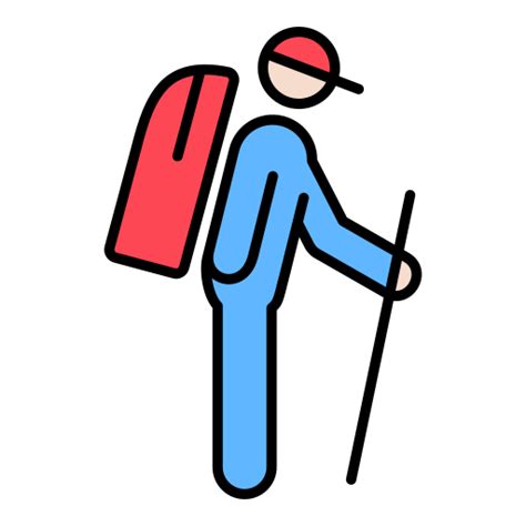 Backpacker Generic Color Lineal Color Icon