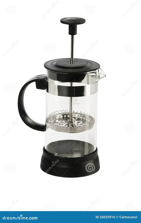 Tea Black French Press Stock Photo Image Of Chrome Liquid