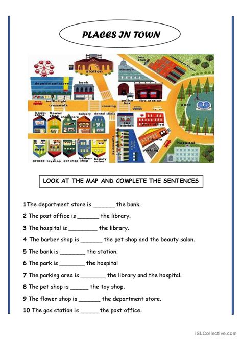 Describing Places Grammar Exercises English Esl Worksheets Pdf And Doc