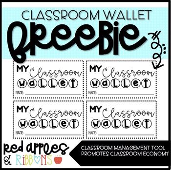 FREE Classroom Wallet by Red Apples And Ribbons | TpT