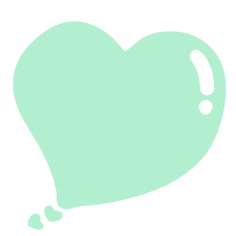 Green Heart Speech Bubble Png