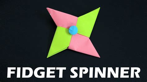 Origami Fidget Spinner How To Make Easy Paper Fidget Spinner Diy