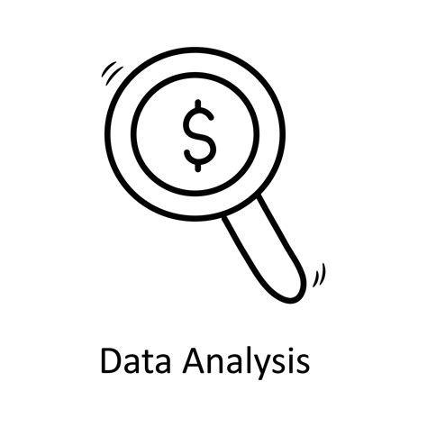 Data Analysis Vector Outline Icon Design Illustration Business Symbol On White Background Eps