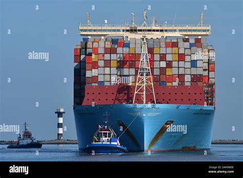 Moscow Maersk Arrives To Rotterdam From Tanjung Pelepas With A Draft Of