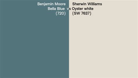 Benjamin Moore Bella Blue Vs Sherwin Williams Oyster White Sw