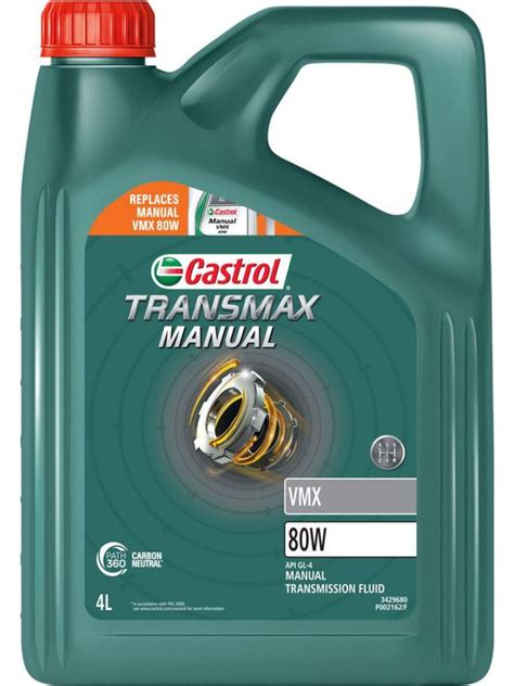 Buy Castrol Transmax 80W Manual Vmx Gl 4 Gear Oil 4L 3429680 Online