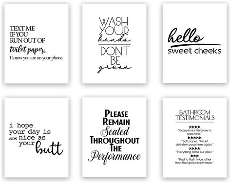 Funny Bathroom Wall Art Funny Bathroom Wall Decor Funny Signs For