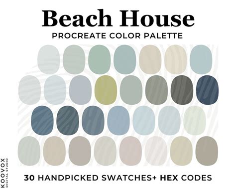 Procreate Color Palette Procreate Palette Hex Codes Digital Etsy Uk