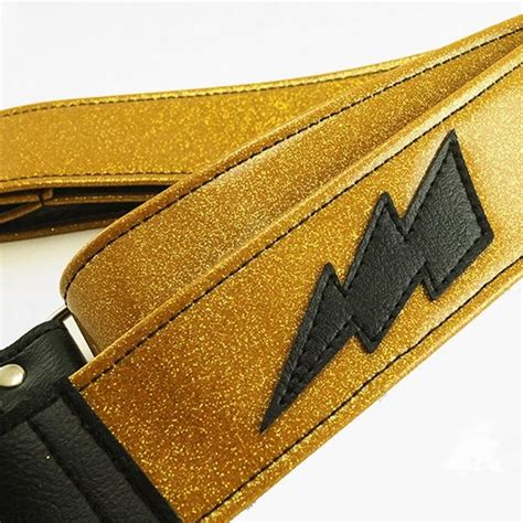 Couch Guitar Strap Gold Sparkle Lightning Bolt Black ｜イケベ楽器店オンラインストア