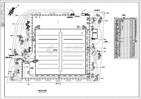 某厂区绿化cad设计详细景观完整平面图土木在线