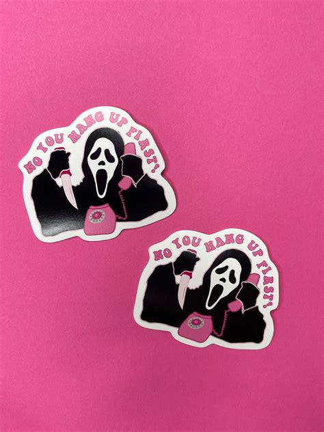 Cute Funny Scream Movie Inspired Ghost Face Sticker Cute And Etsy