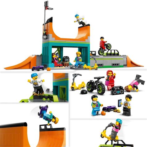 LEGO City 60364 Street Skate Park Set Skateboard Stunts Toy | Smyths ...