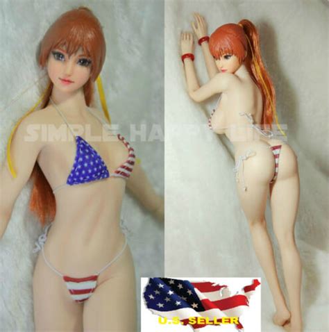 1 6 Woman Stars Stripes America Flag Sexy Bikini Wear Phicen Hot Toys