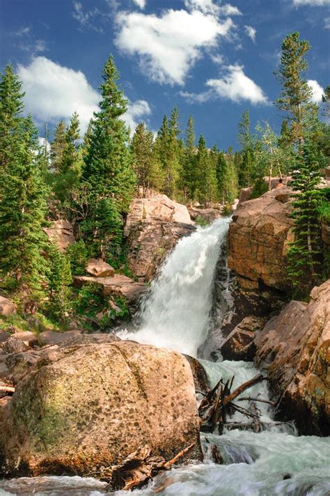 Alberta Falls Rocky Mountain National Park Stock Photo Image Of