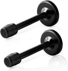 Kolako Door Stops Long Door Stoppers Inch Black Wall Mount Solid