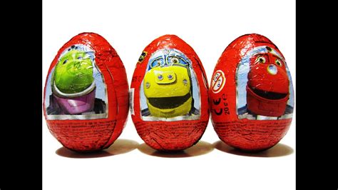 3 Chuggington Surprise Eggs Kinder Surprise Like Zaini Chocolate