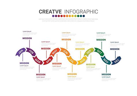 Monthly Infographics Design Elements Suitable For Business Concepts