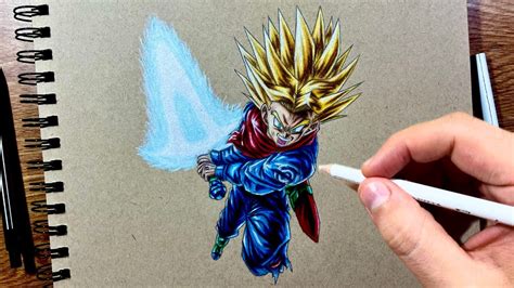 Como Dibujar A Trunks Del Futuro Dragon Ball Legend Tutorial Facil