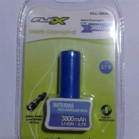 Bateria P Lanterna Flex Fx 18650 3 7v 3800mah Original MercadoLivre