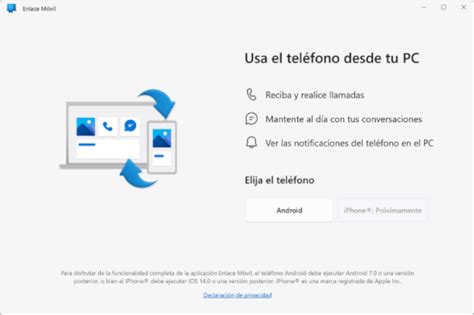 Enlace Móvil de Windows ya es compatible con iPhone