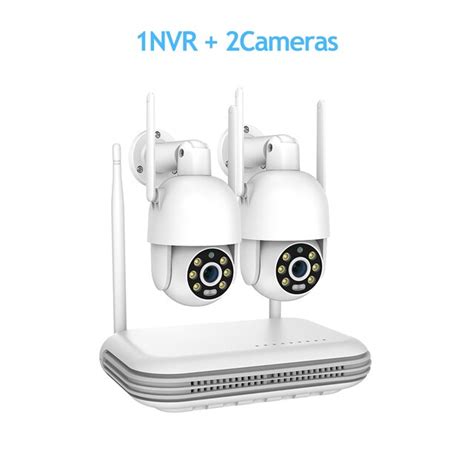 Tinosec Wifi Ip Camera System Mp Ch Nvr Wireless Ptz Camera Kit Two