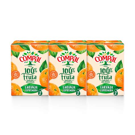 Mercadão Pingo Doce Sumo 100 Fruta Laranja Compal Pack 3