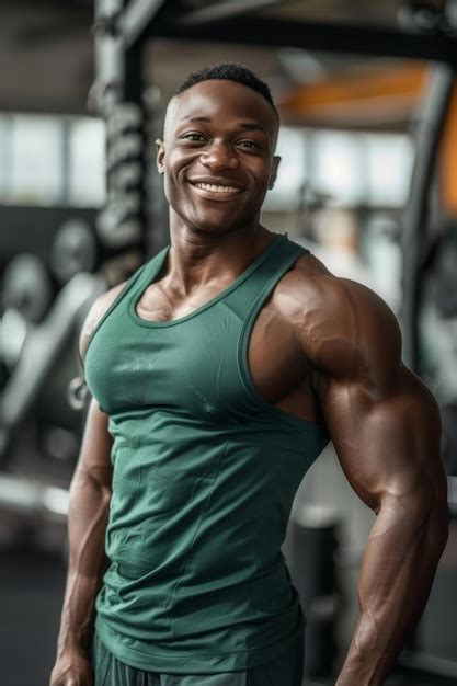 Premium Photo Afro American Man In The Gym Generative AI