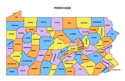 Pennsylvania County Map: Editable & Printable State County Maps