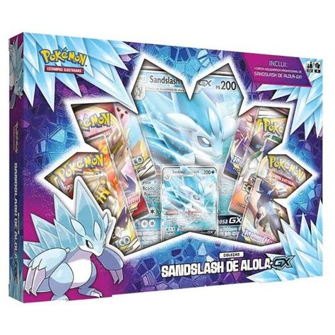 Box De Cartas Pokemon Sandslash De Alola Gx Copag Deck De Cartas