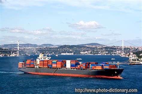 cargo container ship - photo/picture definition at Photo Dictionary ...