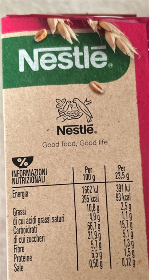 NESTLÉ Fitness Red Berries kalorie kJ a nutriční hodnoty