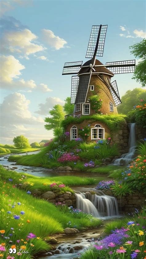 Pin By Fabiana Palharini On Lindas Paisagens In 2024 Dutch Windmills