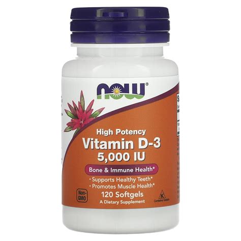 Now Foods Vitamina D Alta Potencia Ui C Psulas Blandas