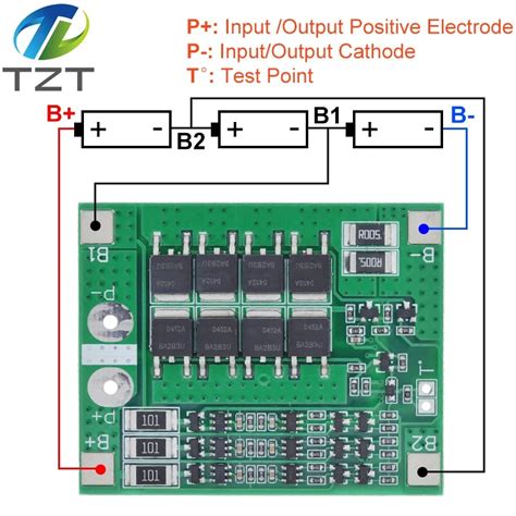 Placa original bms pcm da proteção da bateria de 3s 25a li ion 18650