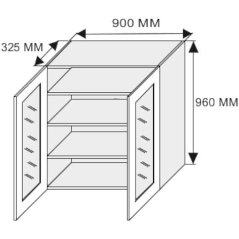 Kuhinjski Element Emporium Gornji W4S 90cm 2 Vrata Svetlo Siva Bela