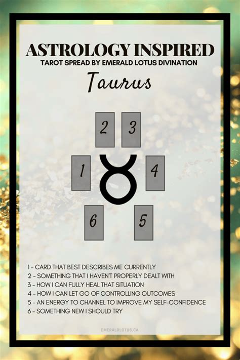 Tarot Spreads Astrology Inspired Earth Signs Emerald Lotus