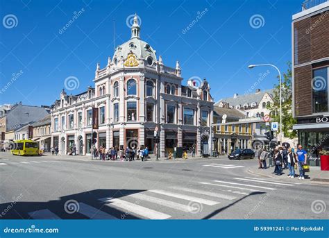 Olav Tryggvason Statue In The Center Of Trondheim Stock Photo