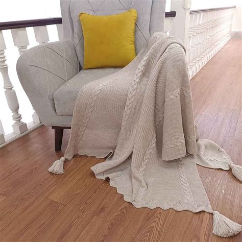 Soft & Light Knitted Throw for Sofa & Bed Model Azin - ShopiPersia